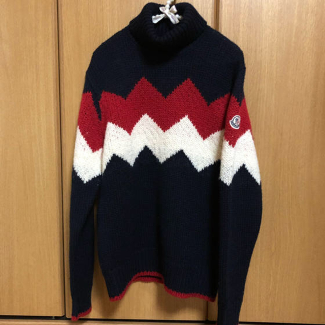 MONCLER(モンクレール)のモンクレール Moncler トリコロール 貴重 タートル ニットウール 正規品 メンズのトップス(ニット/セーター)の商品写真