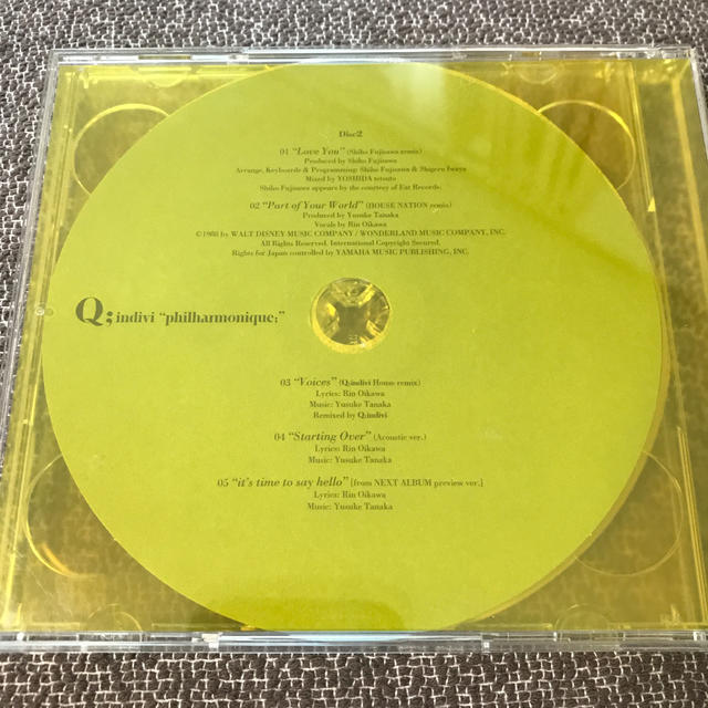 INDIVI(インディヴィ)のQ;indivi 〝philharmonique;“ エンタメ/ホビーのCD(ポップス/ロック(邦楽))の商品写真