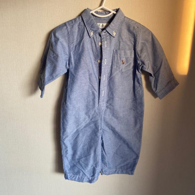 Ralph Lauren(ラルフローレン)のほぼ新品♡ラルフローレン♡デニムロンパース♡POLO キッズ/ベビー/マタニティのベビー服(~85cm)(ロンパース)の商品写真