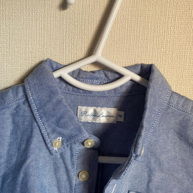 Ralph Lauren(ラルフローレン)のほぼ新品♡ラルフローレン♡デニムロンパース♡POLO キッズ/ベビー/マタニティのベビー服(~85cm)(ロンパース)の商品写真