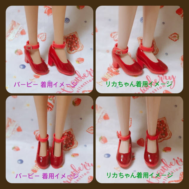23 アンクルベルトパンプス 赤 リカちゃん バービー人形 ブライス 靴の通販 By Tomoru S Shop ラクマ