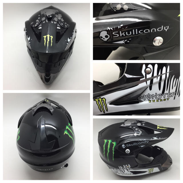 商品オフロードヘルメット美品　オフロード　フルフェイスヘルメット　Monster Energy