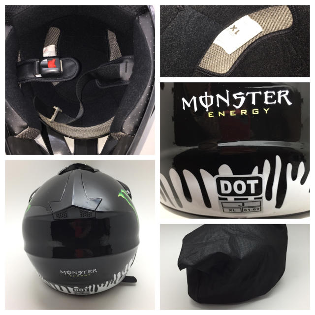 商品オフロードヘルメット美品　オフロード　フルフェイスヘルメット　Monster Energy