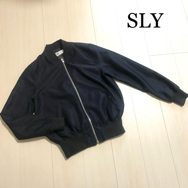 SLY - ★SLY ネイビー ブルゾン MA-1の通販 by やの's shop｜スライならラクマ