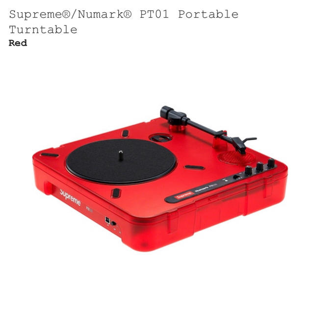 Supreme(シュプリーム)のSupreme®/Numark® PT01 Portable Turntable 楽器のDJ機器(ターンテーブル)の商品写真