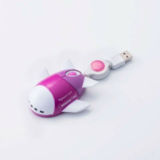 ピーチ Peach Aviation 飛行機型マウス 航空機 パソコン マウス(PC周辺機器)