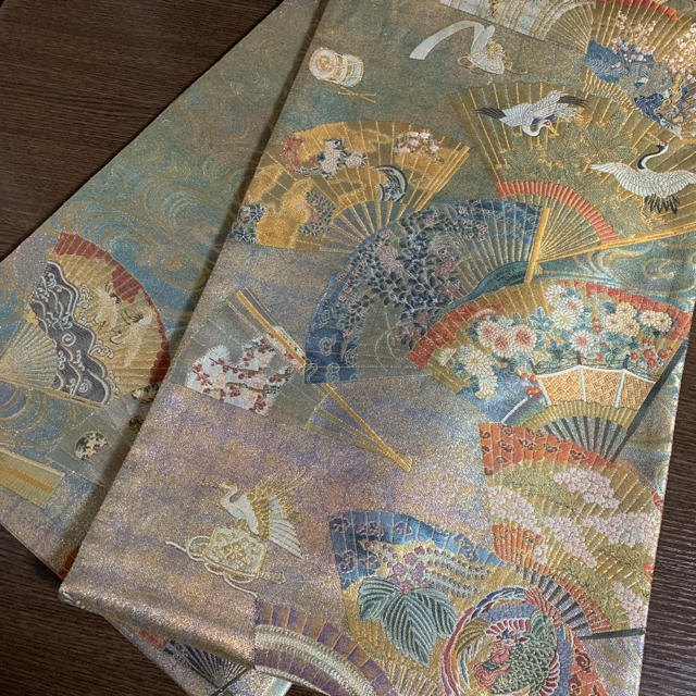 若者の大愛商品 「徳川美術館秘蔵」能楽百扇高級袋帯 帯