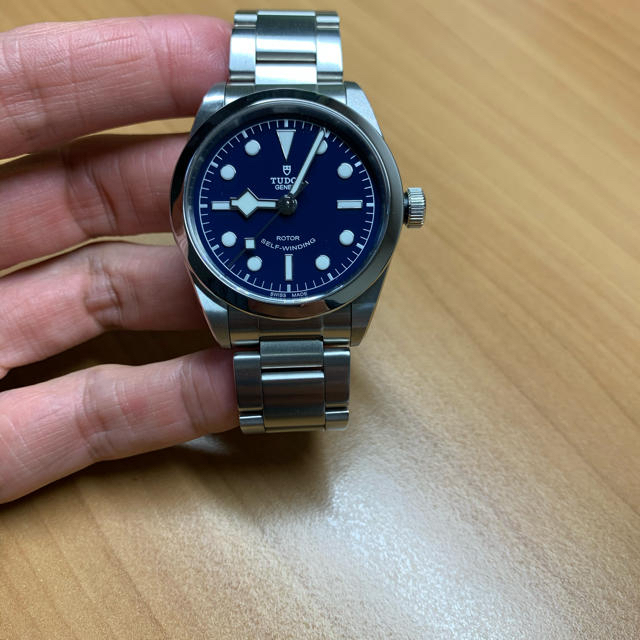 「かわいい～！」 Tudor - チューダー　ブラックベイ36 79500 ブルー文字盤　一コマ不足　美品 腕時計(アナログ)