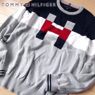 トミーヒルフィガー(TOMMY HILFIGER)の超美品 XL トミーヒルフィガー メンズ ニット(ニット/セーター)