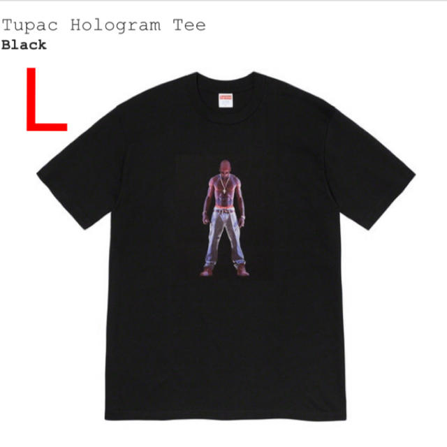 L Supreme Tupac Hologram Tee blackメンズ