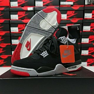 ナイキ(NIKE)の新品未使用 黒タグ JORDAN4 BRED ジョーダン ブレッド ナイキ (スニーカー)