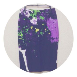 マリメッコ(marimekko)のmarimekko＊花柄タイトスカート(ひざ丈スカート)