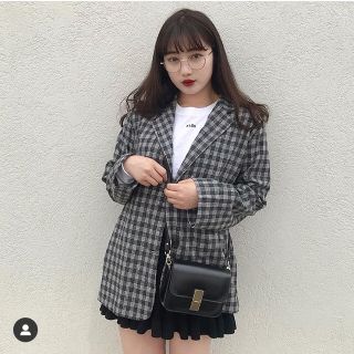 スタイルナンダ(STYLENANDA)のJUDY.SHOP チェックジャケット オルチャンファッション 韓国ファッション(テーラードジャケット)