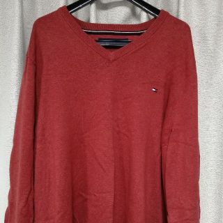 トミーヒルフィガー(TOMMY HILFIGER)のTOMMY HILFIGER　セーター　オレンジ系　メンズ　XL(ニット/セーター)