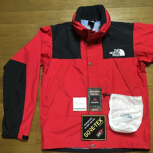 THE NORTH FACE(ザノースフェイス)の値下中【美品・試着のみ】ノースフェイス　マウンテンレインテックジャケット　L メンズのジャケット/アウター(マウンテンパーカー)の商品写真