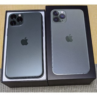 アップル(Apple)のSIMフリー 
iPhone 11 Pro 256GB ミッドナイトグリーン(スマートフォン本体)