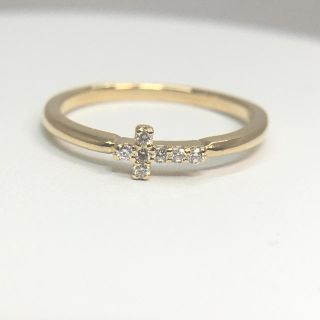 STAR JEWELRY - スタージュエリー K18 クロス ピンキーリング 3号 ...