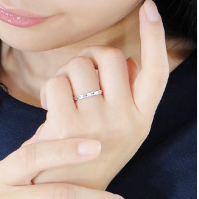 一粒ダイヤモンドリング　K10 ホワイトゴールド レディースのアクセサリー(リング(指輪))の商品写真