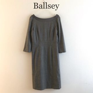 ボールジィ(Ballsey)のボールジー⭐︎ウールワンピース 通勤仕事リボンM上品かわいいレディース 春秋冬(ひざ丈ワンピース)