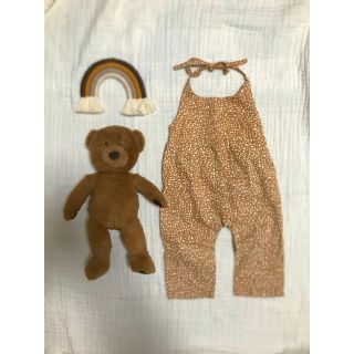 ザラキッズ(ZARA KIDS)のベビー サロペット オーバーオール 80 美品(カバーオール)