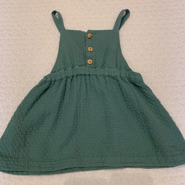 ZARA KIDS(ザラキッズ)のzara baby ワンピース 9-12m 80 グリーン キッズ/ベビー/マタニティのベビー服(~85cm)(ワンピース)の商品写真