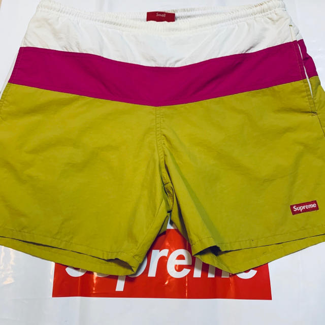 メンズSupreme split logo water short gold