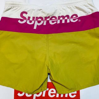 メンズSupreme split logo water short gold