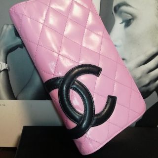 シャネル(CHANEL)のCHANELカンボンライン♥ピンク長財布(財布)