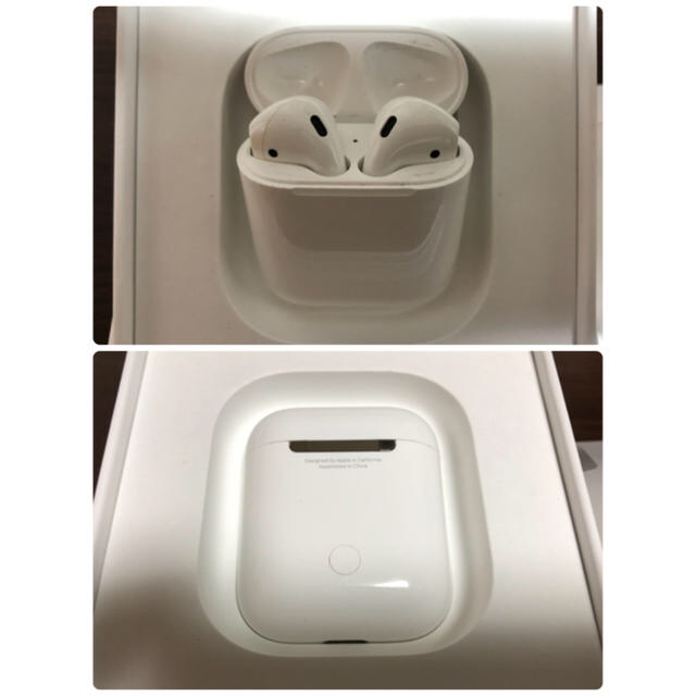 Apple(アップル)の 正規品 Apple購入 Airpods 1世代 シリコンケース付 スマホ/家電/カメラのオーディオ機器(ヘッドフォン/イヤフォン)の商品写真