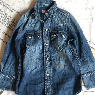 デニムダンガリー(DENIM DUNGAREE)のmctさま専用　デニム＆ダンガリー  デニムシャツ　110(Tシャツ/カットソー)