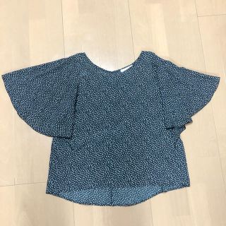 ショコラフィネローブ(chocol raffine robe)の発送停止！chocol raffine robe バタフライスリーブブラウス　黒(シャツ/ブラウス(半袖/袖なし))