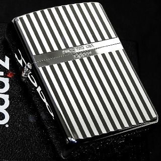 ジッポー(ZIPPO)の(送料込み)ZIPPO◇両面/アーマーストライプダイヤカット◇SV◇新品◇ジッポ(タバコグッズ)