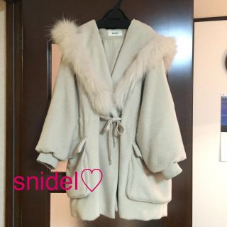 スナイデル(SNIDEL)のsnidelファー付きビッグフードコート(その他)