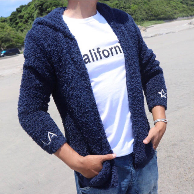 湘南コーデ LUSSO SURF 刺繍ボアパーカー M ベアフット |