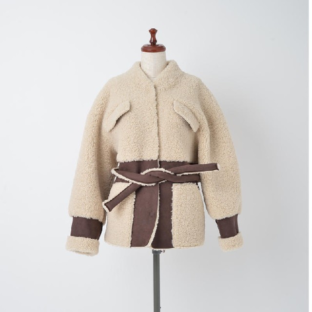 EARIH ECO MOUTON BELTED COATアーリエコムートンコート