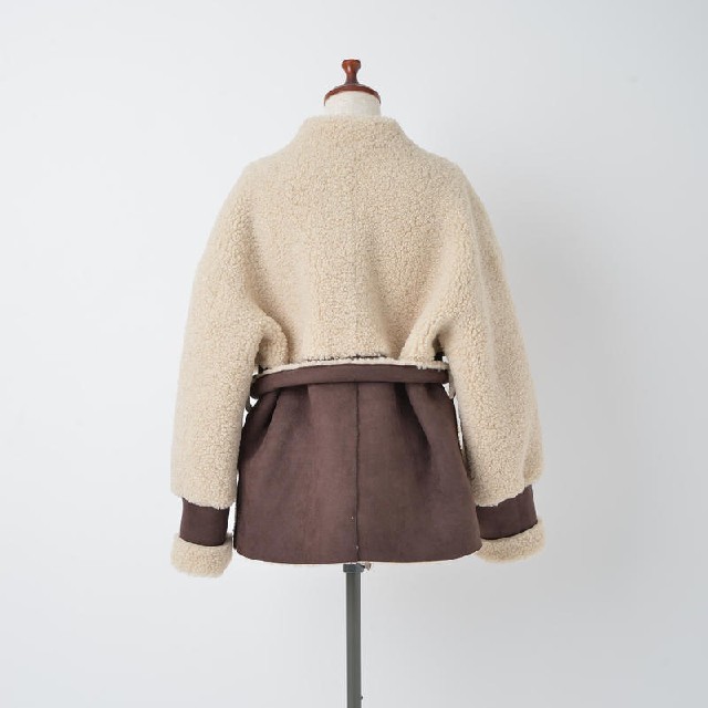 EARIH ECO MOUTON BELTED COATアーリエコムートンコート