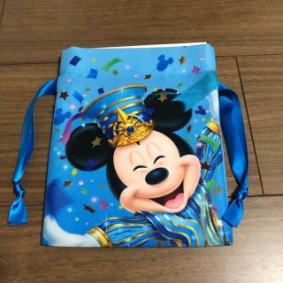 ディズニー(Disney)の【未使用】ディズニー 35周年 巾着 ミッキー (キャラクターグッズ)