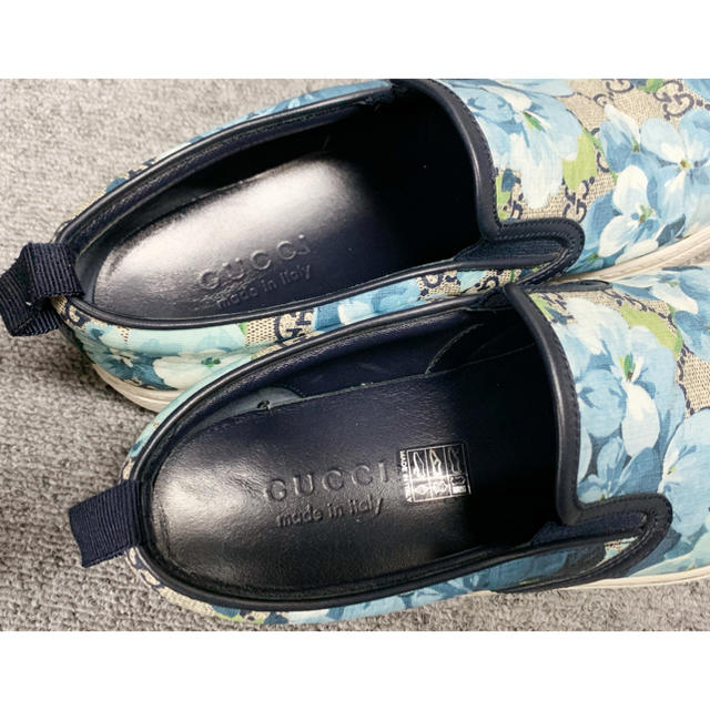 Gucci(グッチ)のGUCCI グッチ スリッポン シューズ メンズ 靴 スニーカー ブルー26.5 メンズの靴/シューズ(スニーカー)の商品写真