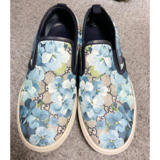 グッチ(Gucci)のGUCCI グッチ スリッポン シューズ メンズ 靴 スニーカー ブルー26.5(スニーカー)