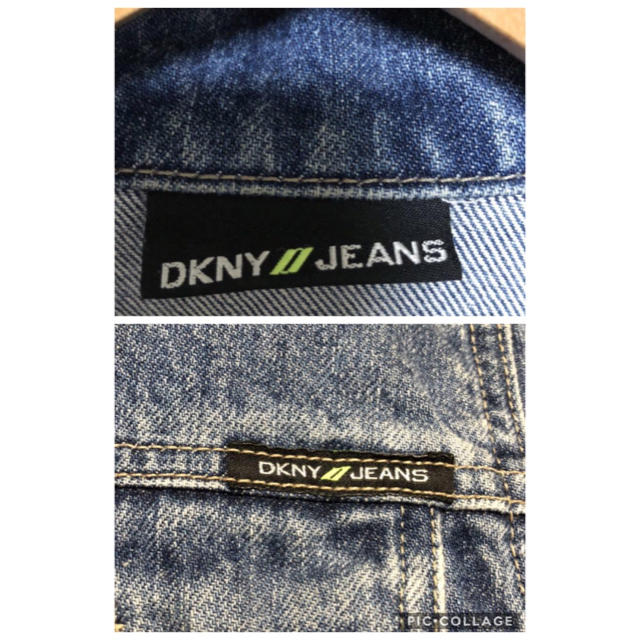 【希少】DKNY　デニムジャケット　イタリア製　エイジング加工　ヒゲ加工