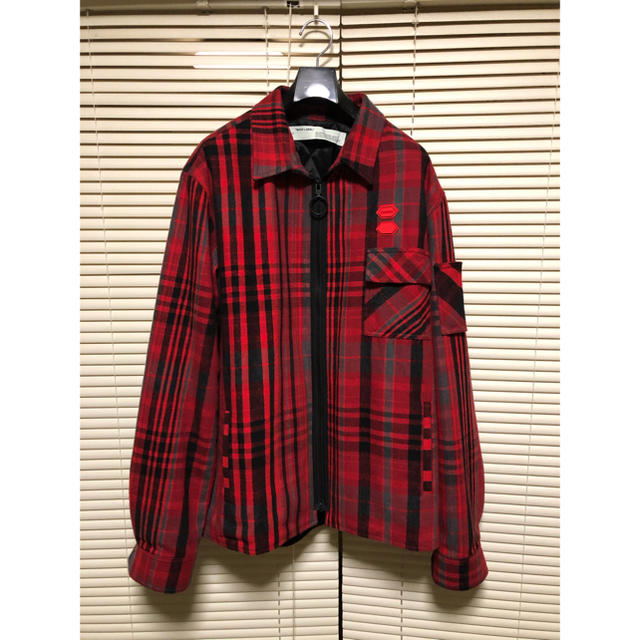 ☆19AW OFF WHITE フランネルブルゾンM | hartwellspremium.com