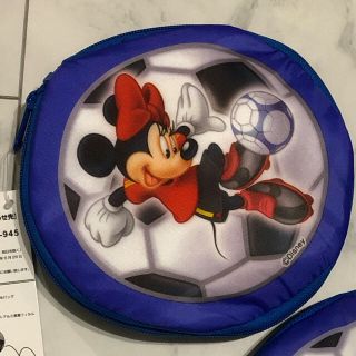 ディズニー(Disney)のディズニー　たためる丸型　保冷バッグ　ミニー(弁当用品)