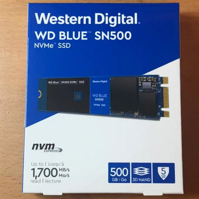 新品・未開封 WDS500G1B0C NVMe SSD M.2 500GB