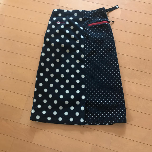 輝く高品質な Columbia - フリース巻きスカート 水玉 ロングスカート
