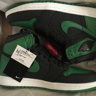 ナイキ(NIKE)のNike Air Jordan 1  black/pine green(スニーカー)