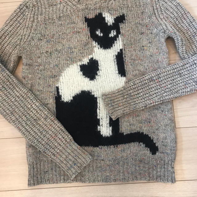 N°21(ヌメロヴェントゥーノ)のN°21 ヌメロヴェントゥーノ　猫柄　シルク　アルパカ混　長袖　ミックスセーター レディースのトップス(ニット/セーター)の商品写真