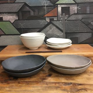 Bob様専用　新品　陶器　陶芸作家　モカのカレー皿4枚(食器)