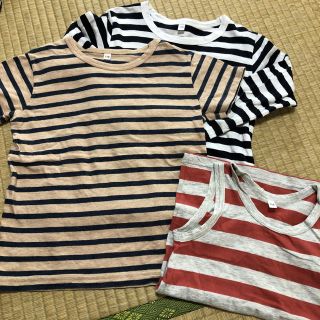 ムジルシリョウヒン(MUJI (無印良品))の無印♡ボーダー3枚セット♡110㎝(Tシャツ/カットソー)