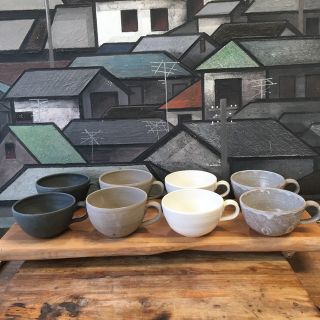 にこるん様専用　新品　陶器　陶芸作家　人気の白のリムBOWL4個(食器)