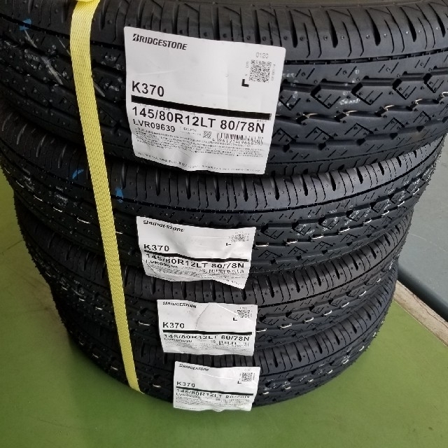 ブリヂストン K370 145/80R12LT80/78新品4本1セット 自動車/バイク 自動車 タイヤ